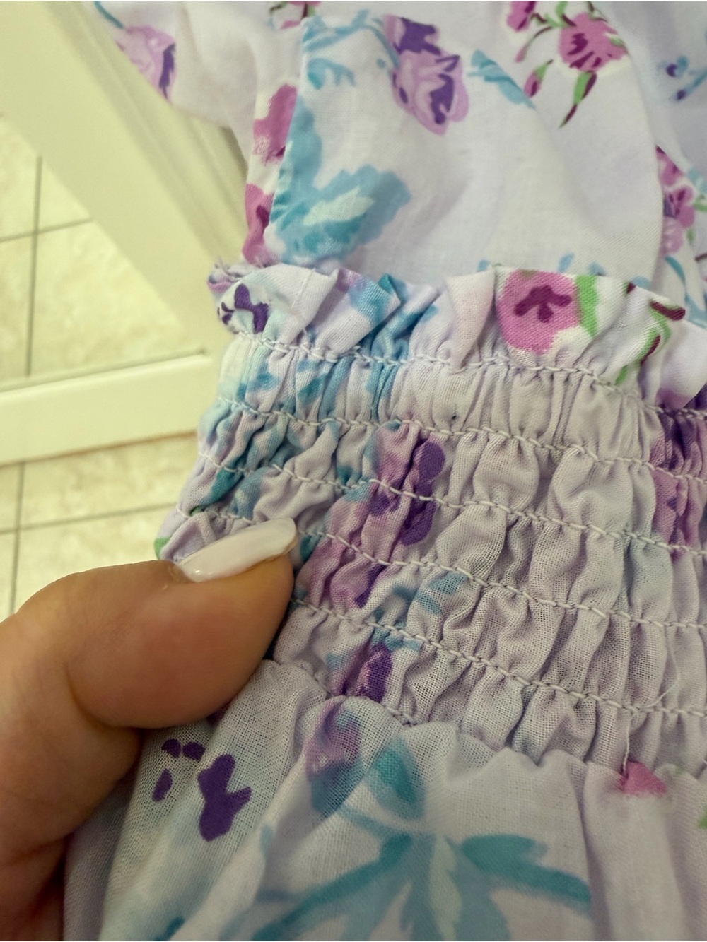 LoveShack Fancy x Target Purple Floral Tiered Mini Dress - Picture 8 of 9